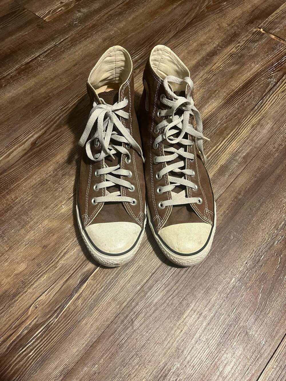 Converse Chuck Taylor All Star High Top Size 10 Brown Canvas Sneakers - Picture 4 of 8
